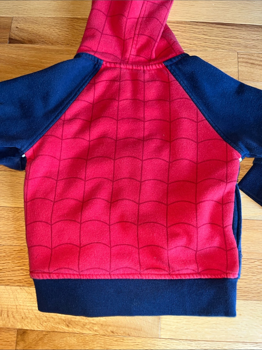 Spiderman Red and Navy Hooded Zip-Up Sweatshirt - Picture 8 of 8